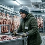 trabalhador exposto ao frio no frigorifico